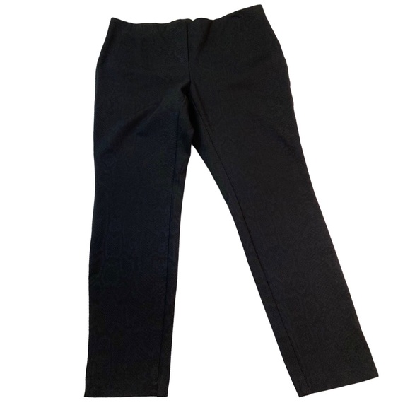 Alfani - Women’s Snake Print Ponte Pant | Sz 8P - Black/Blue - Picture 5 of 16